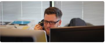 Team member on a demo call