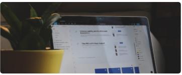 Laptop displaying the dashboard